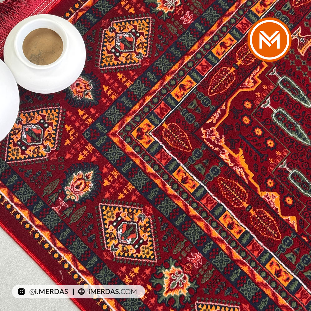 فرش گبه چهار باغ LP زمینه تمام رنگ